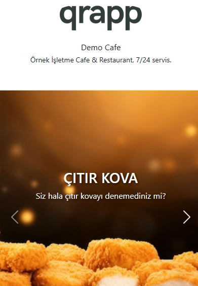 QR MENÜ YAZILIMI V1