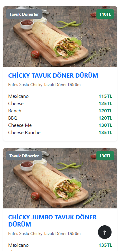 QR MENÜ UYGULAMASI V1
